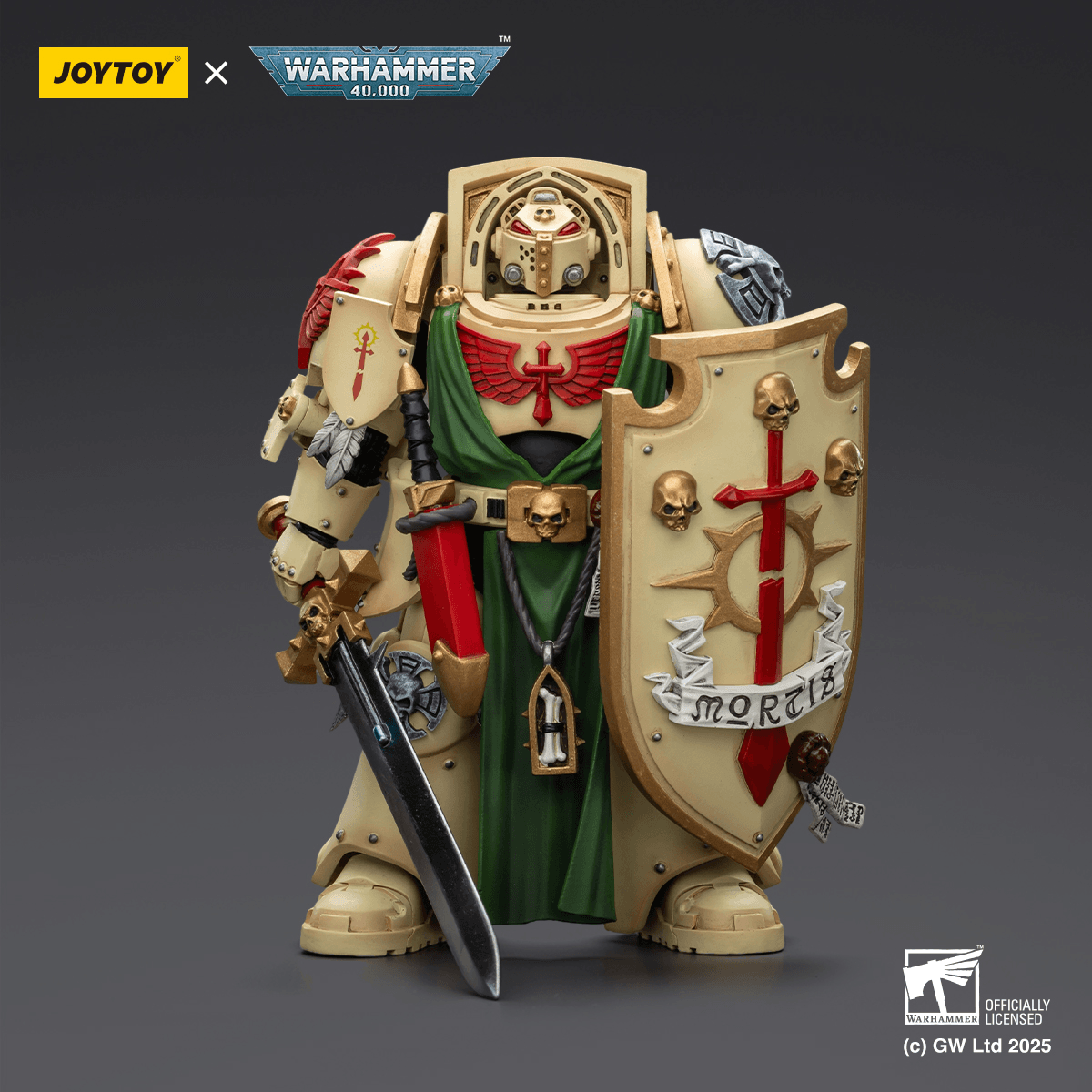 Joytoy: Warhammer 40K: Dark Angels: Deathwing Knight 3 With Power Sword and Storm Shield 