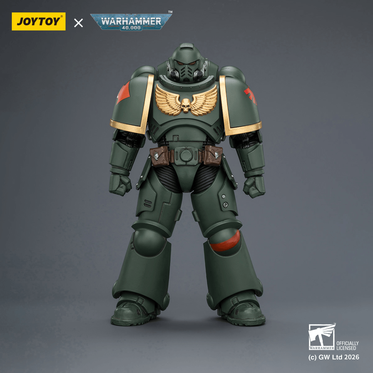 Joytoy: Warhammer 40K: Dark Angels Intercessor with Bolt Rifle, Bolt Pistol and Chainsword 