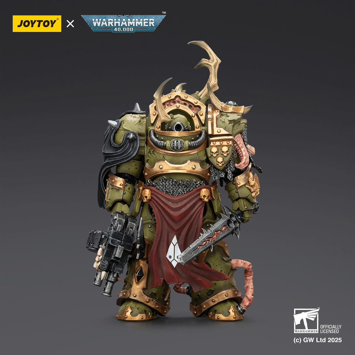 Joytoy: Warhammer 40K: Death Guard Blightlord Terminator 3 with Combi-bolter and Bubotic Blade 