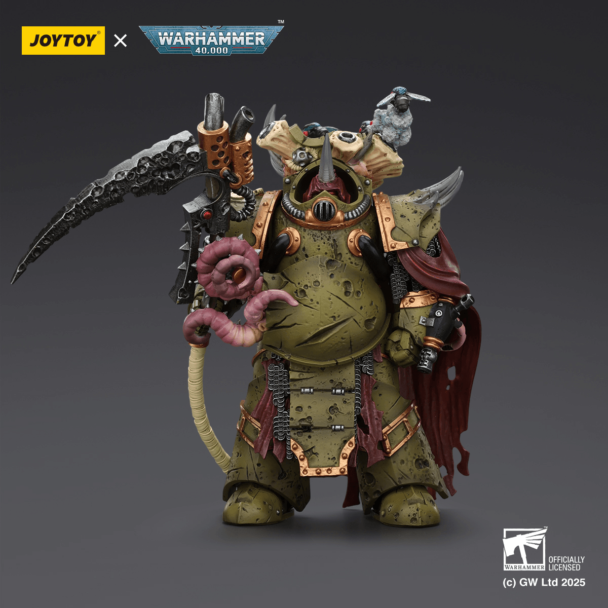 Joytoy: Warhammer 40K: Death Guard Deathshroud Terminator 2 with Manreaper and Plaguespurter Gauntlet 