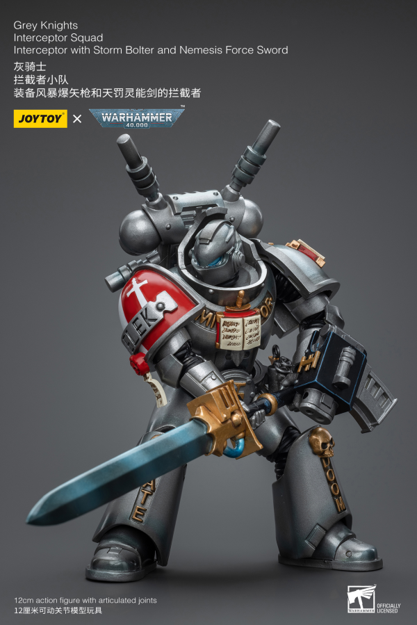 Joytoy: Warhammer 40K: Grey Knights Interceptor Squad Interceptor with Storm Bolter and Nemesis Force Sword 