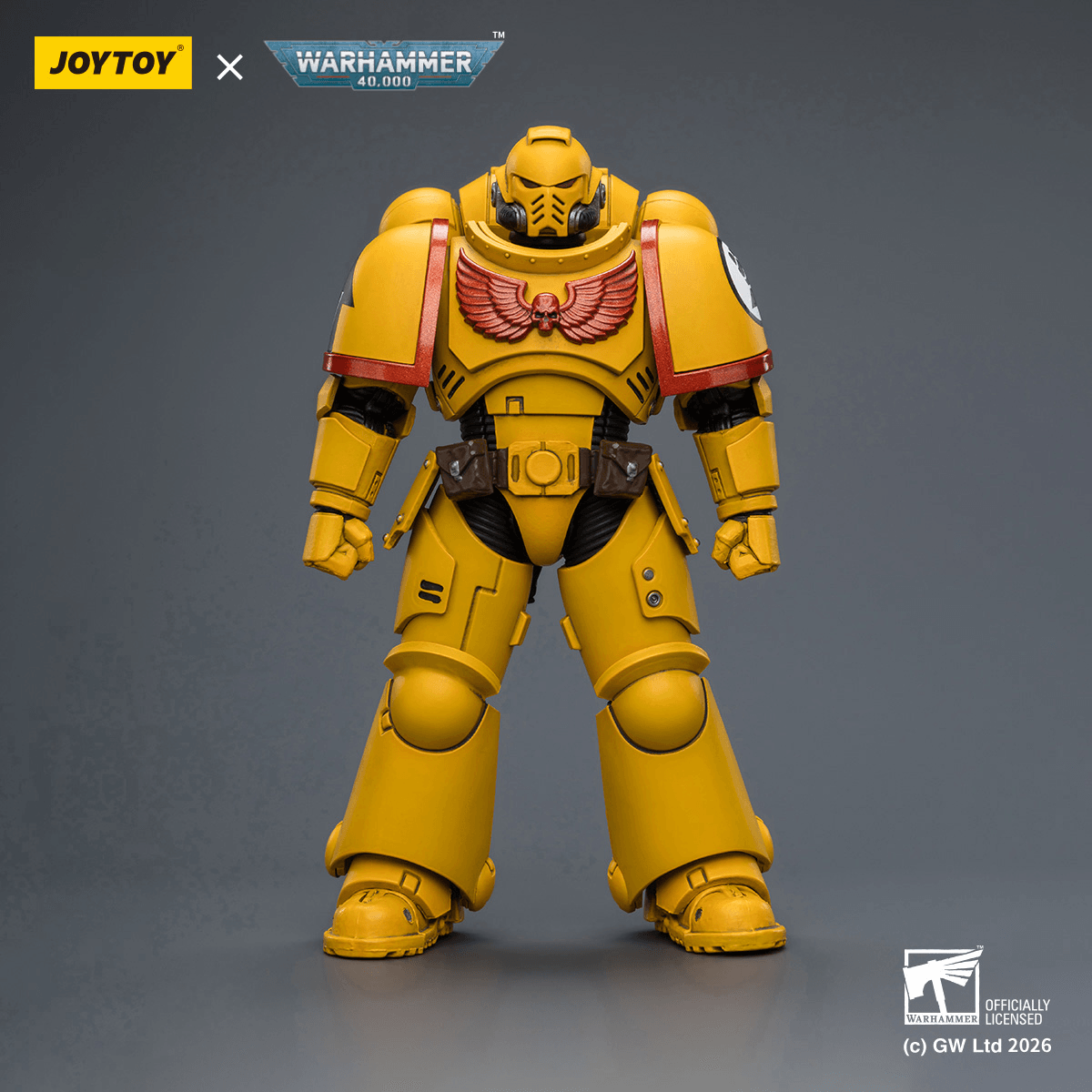 Joytoy: Warhammer 40K: Imperial Fists: Intercessor with Bolt Rifle, Bolt Pistol and Chainsword 