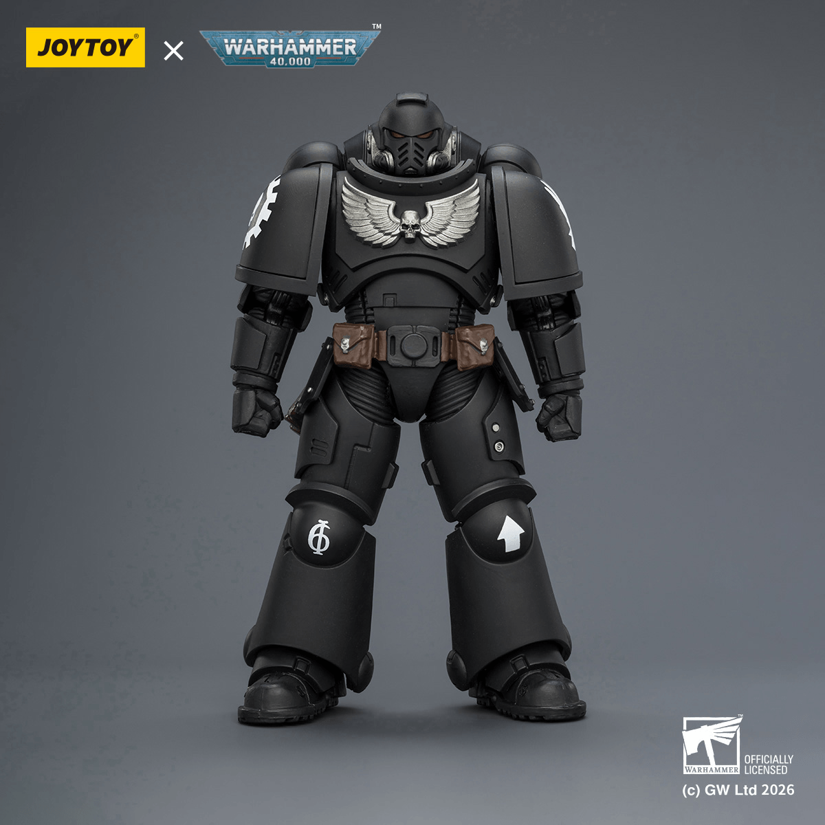 Joytoy: Warhammer 40K: Iron Hands Intercessor with Bolt Rifle, Bolt Pistol and Chainsword 