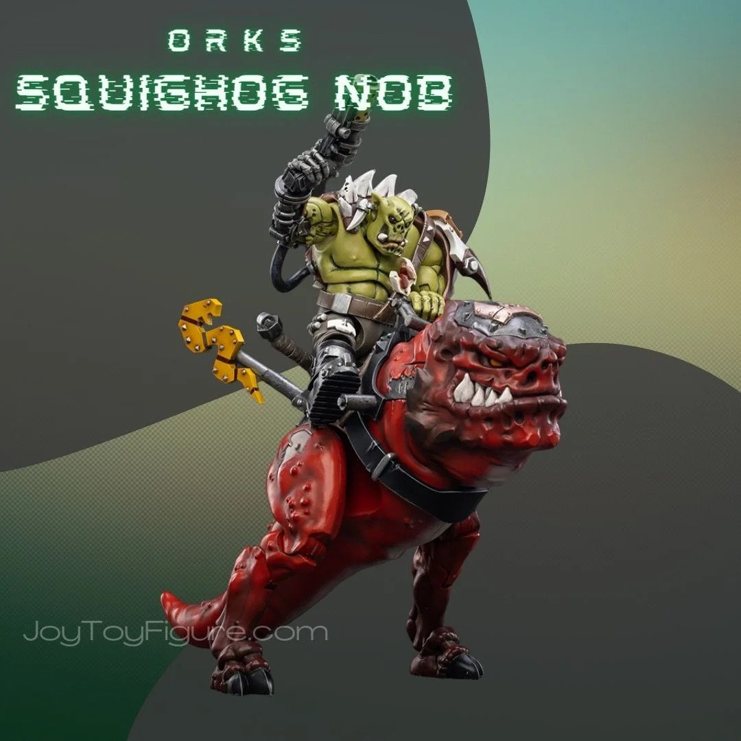 Joytoy: Warhammer 40K: Orks Squighog: Nob On Smasha Squig 