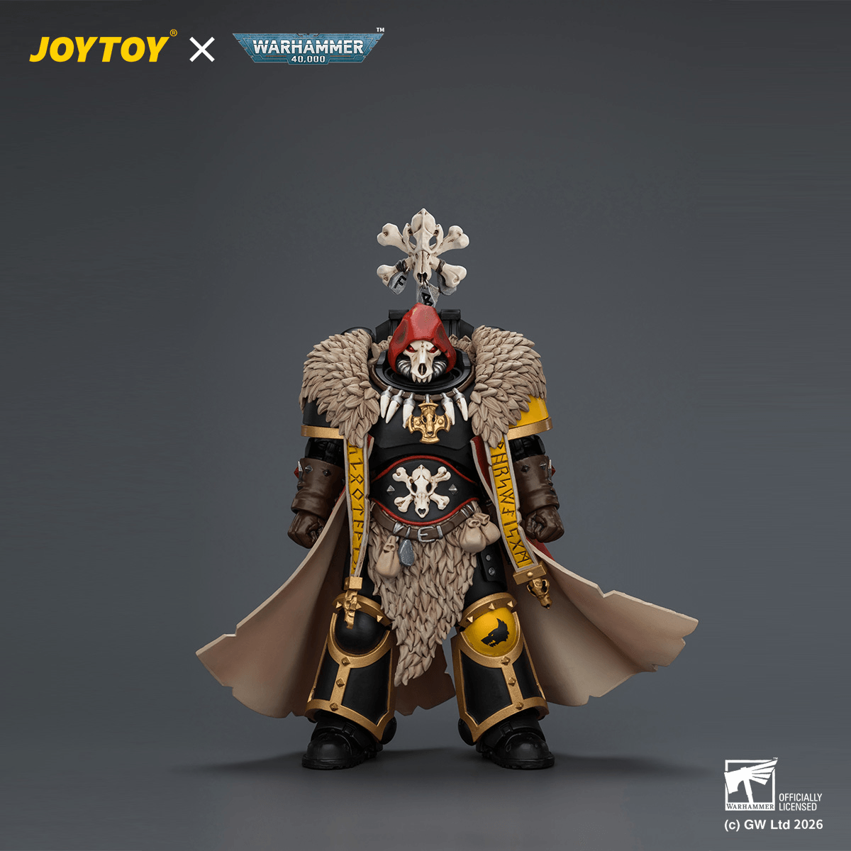 Joytoy: Warhammer 40K: Space Wolves Wolf Priest with Absolvor Bolt Pistol and Crozius 