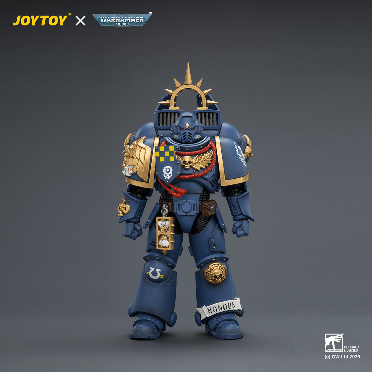 Joytoy: Warhammer 40K: Ultramarines Captain with Jump Pack and Relic Shield 