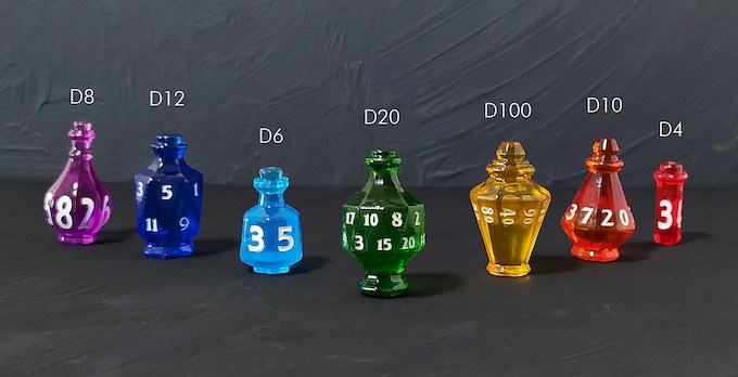 King of Potions: D20 RPG Dungeons and Dragons Full Dice Set 