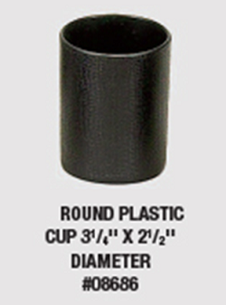 Koplow: DICE CUP PLASTIC ROUND - BLACK 
