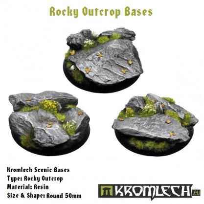 Kromlech Bases: Rocky Outcrop- Round 50mm 