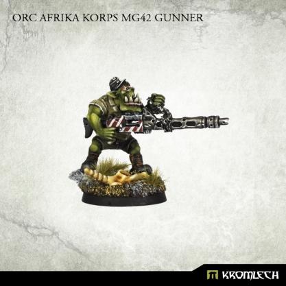 Kromlech Miniatures: Orc Afrika Korps MG42 Gunner 