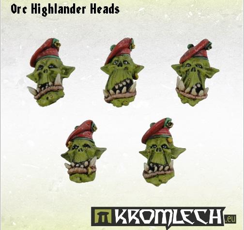 Kromlech Conversion Bitz: Orc Highlander Heads 