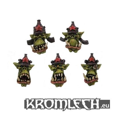 Kromlech Conversion Bitz: Orc heads in Budenovkas (5) 