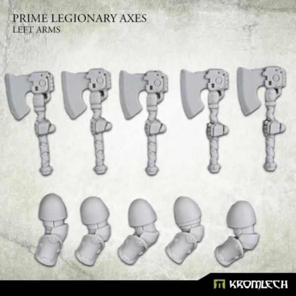 Kromlech Conversion Bitz: Prime Legionaries CCW Arms - Axes [left] (5) 