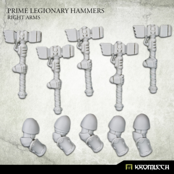 Kromlech Conversion Bitz: Prime Legionaries CCW Arms - Hammers [right] (5) 