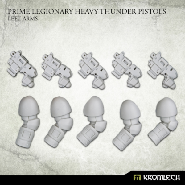 Kromlech Conversion Bitz: Prime Legionaries CCW Arms - Heavy Thunder Pistols [left] (5) 
