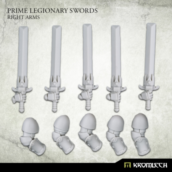 Kromlech Conversion Bitz: Prime Legionaries CCW Arms - Swords [right] (5) 