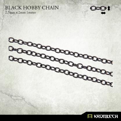Kromlech Hobby Chain: Black 2.5mm x 2mm (1 meter) 