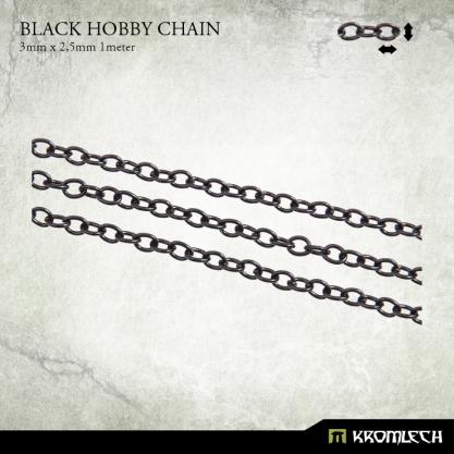 Kromlech Hobby Chain: Black 3mm x 2mm (1 meter length) 