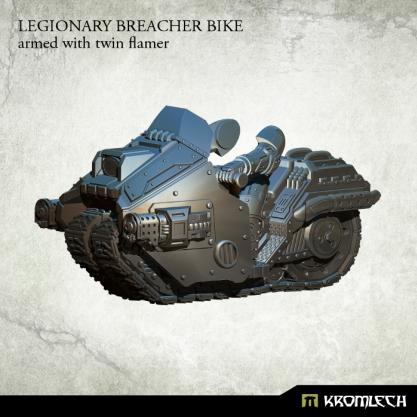 Kromlech Miniatures: Legionary Breacher Bike (armed with twin flamer) 