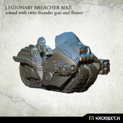 Kromlech Miniatures: Legionary Breacher Bike (armed with twin thunder gun and flamer) 