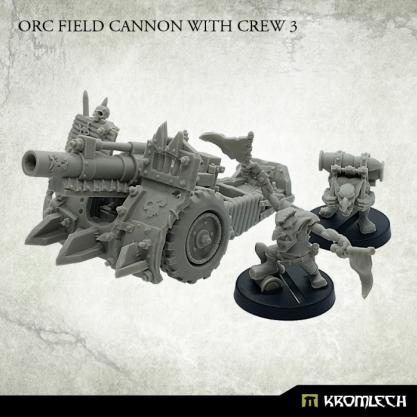 Kromlech Miniatures: Orc Field Cannon with Crew 3 