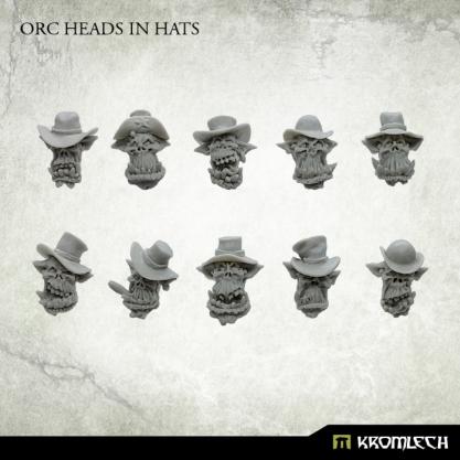Kromlech Miniatures: Orc Heads in Hats 