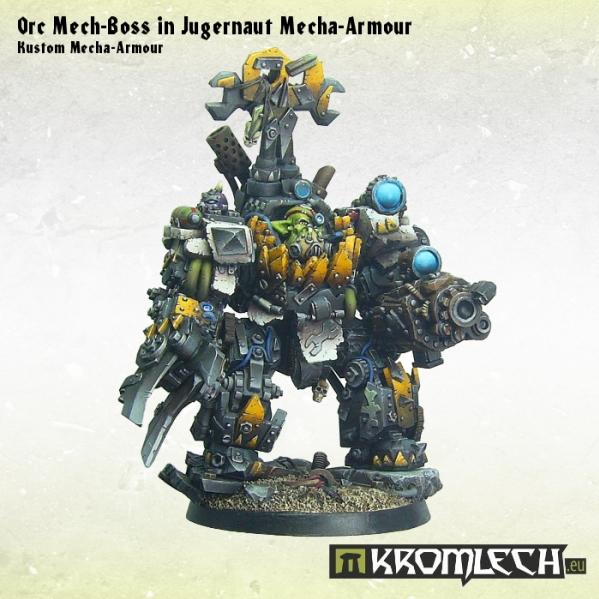 Kromlech Miniatures: Orc Mech-Boss in Jugernaut Mech-Armour Kustom Mecha-Armour 