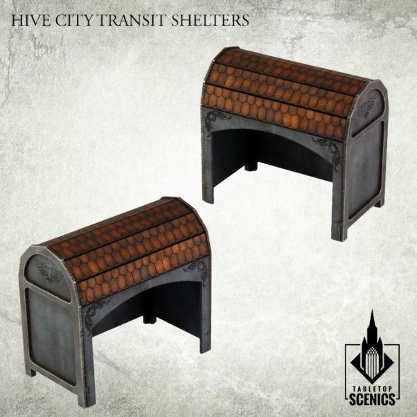 Kromlech Tabletop Scenics: Hive City Transit Shelters 