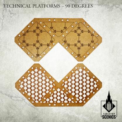 Kromlech Tabletop Scenics: Technical Platforms - 90 degrees 