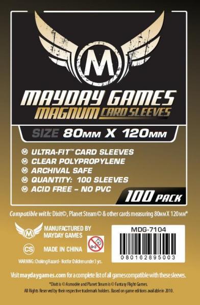 Mayday: Large Card Sleeves: 80mm X 120mm (CLEAR) 
