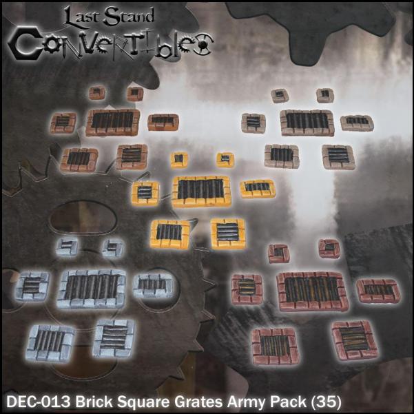 Last Stand Convertibles Bitz: Brick Square Grates Army Pack (35) 