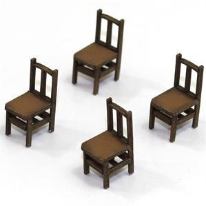 4Ground Miniatures: 28mm Furniture: Light Wood Banister Back Chair (B)