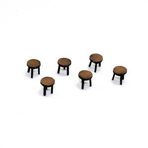 4Ground Miniatures: 28mm Furniture: Light Wood Stool (B)