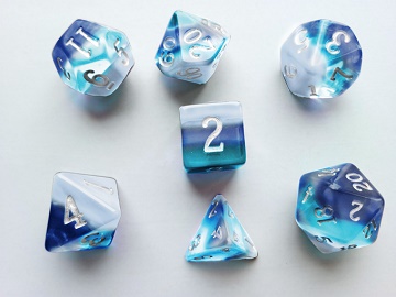 Little Dragon: Birthday Stone Dice: MARCH AQUAMARINE 