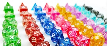 Little Dragon: Glitter Dice: Red 