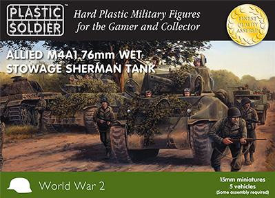 Plastic Soldier Company: 15mm Allied: M4A1 76mm Wet Stowage Sherman Tank 