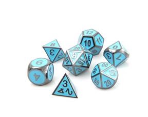 METAL GOTHICA DICE SET: GUNMETAL TEAL 