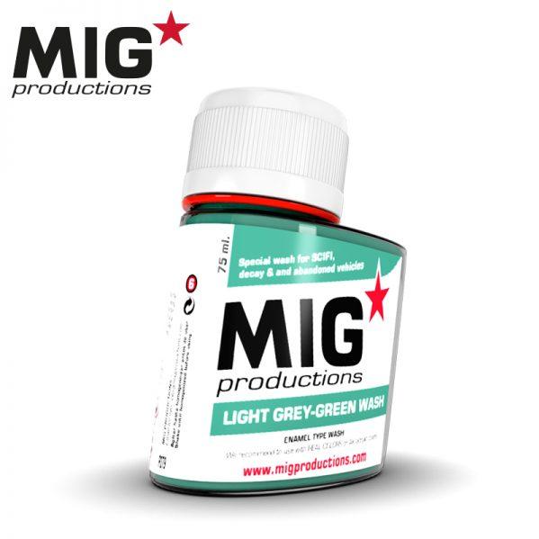 MIG Productions: (Washes & Effects) LIGHT GREY-GREEN WASH (75ml)  