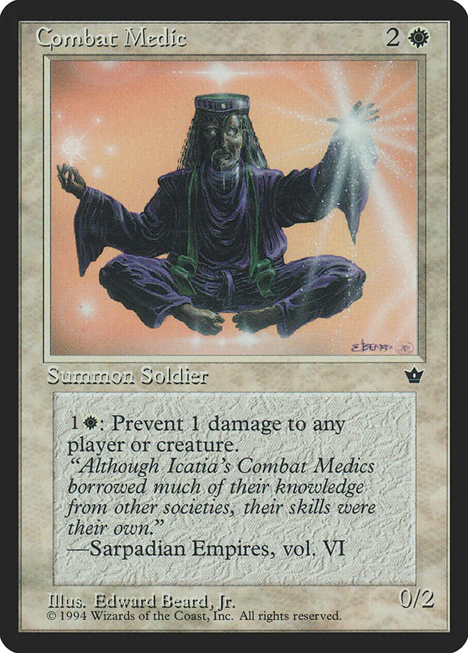 MTG: Fallen Empires 001a: Combat Medic 