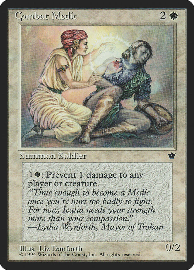 MTG: Fallen Empires 001d: Combat Medic 