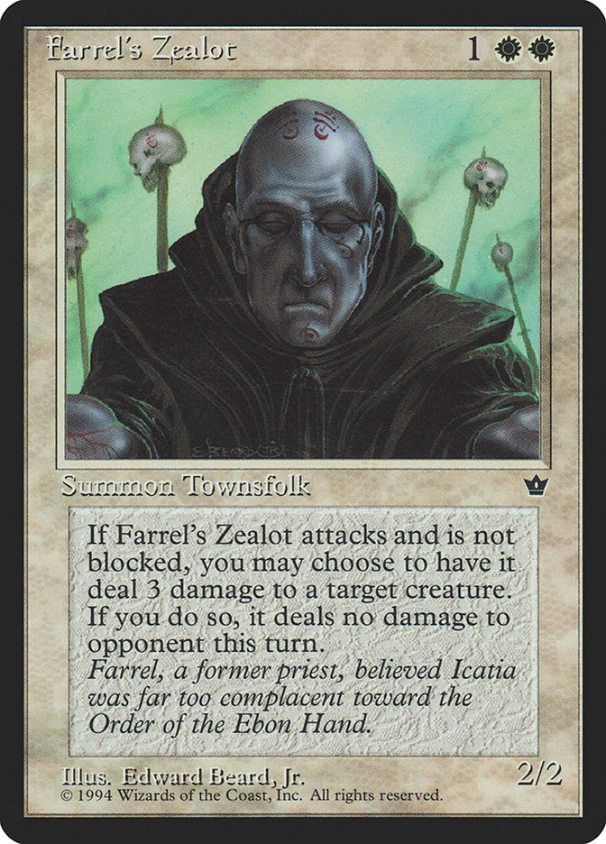 MTG: Fallen Empires 003c: Farrels Zealot 