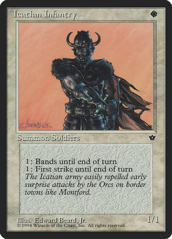 MTG: Fallen Empires 007a: Icatian Infantry 