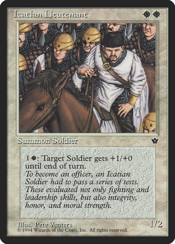 MTG: Fallen Empires 009: Icatian Lieutenant 