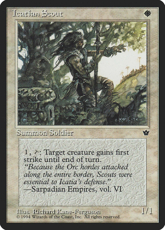 MTG: Fallen Empires 013a: Icatian Scout 