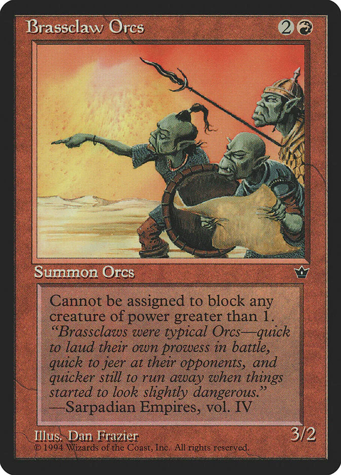 MTG: Fallen Empires 049b: Brassclaw Orcs 