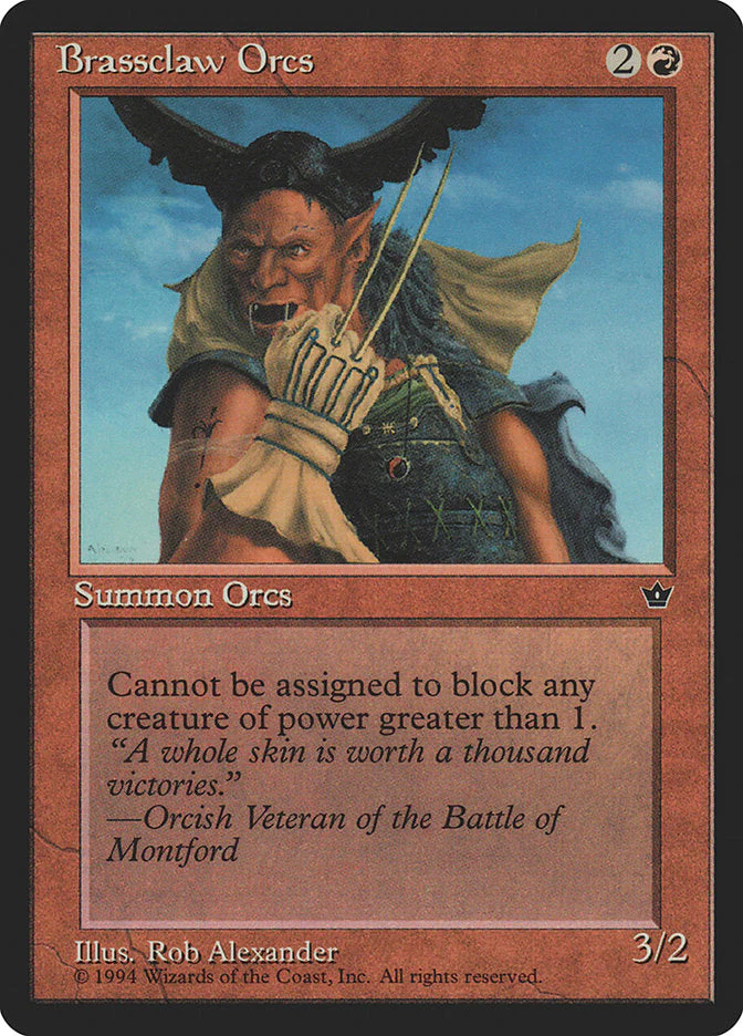 MTG: Fallen Empires 049c: Brassclaw Orcs 
