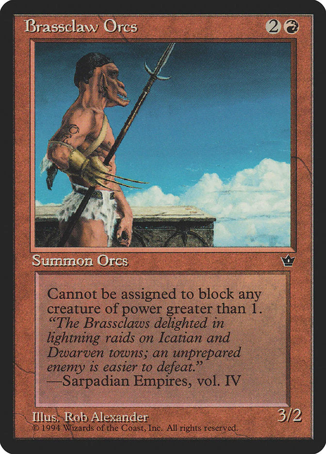 MTG: Fallen Empires 049a: Brassclaw Orcs 
