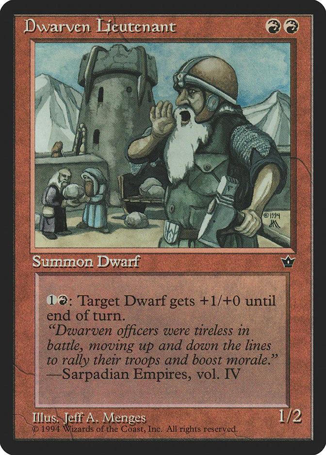 MTG: Fallen Empires 052: Dwarven Lieutenant 