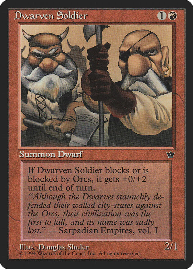 MTG: Fallen Empires 053c: Dwarven Soldier 