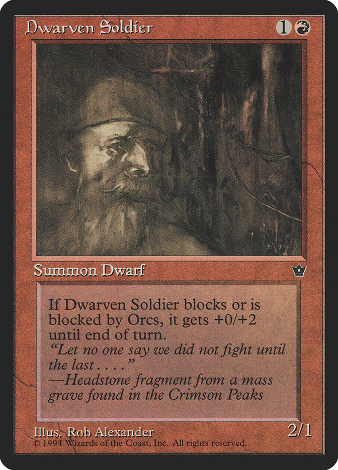 MTG: Fallen Empires 053a: Dwarven Soldier  